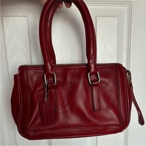 Vintage COACH Burgundy Bonnie's Legacy 9421 Small Zip Satchel